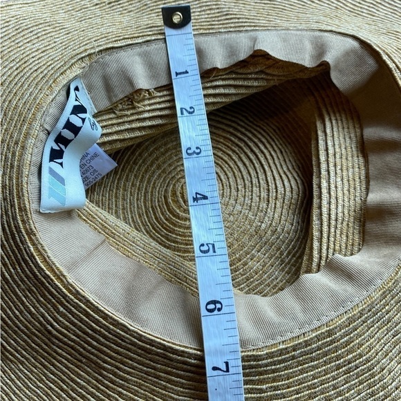 Mint by Goorin Tan Braided 100% Paper Sun Hat Women's Size O/S - Picture 10 of 13